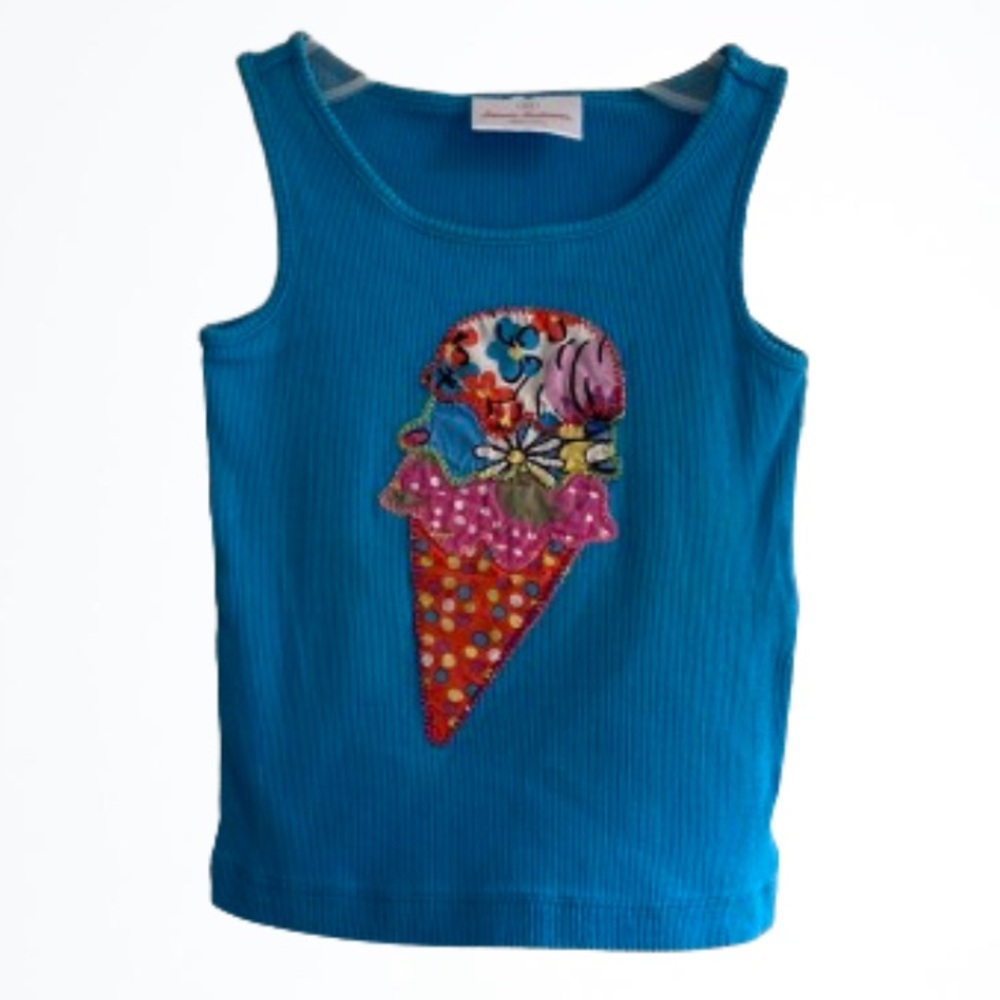 Hanna Andersson Blue Ice Cream Tank Top